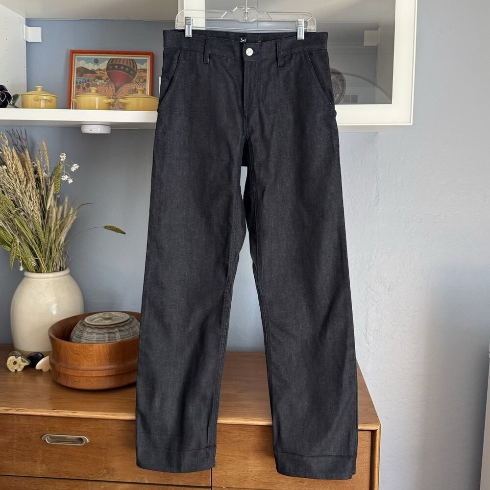 3x1 Worker Loose Fit Pants Jeans Cimosa Rinse Blue Size 32
